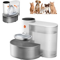 Fontaine à eau intelligente pour animaux de compagnie, fontaine à eau sans fil pour chat sans filtre, fonctionne sur batterie, ultra silencieuse, séparation des eaux usées