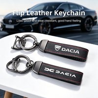 Suede Car Keychain Zinc Alloy Key Ring Accessories For Dacia Duster Sandero Bigster Dokker Jogger Logan Stepway Lodgy MCV 2019