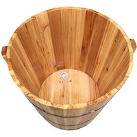 Round Fir Bath Wooden Barrel Adult Bathtub Wooden Full Body Bucket Medicinal Bath Sitz Factory