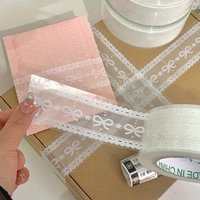 1roll Elegant Floral - Transparent Tape with Decorative, Non-Waterproof Strong Adhesive for Gift Wrapping, Boxing, Presentation