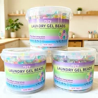 Perles de gel lessive 7-en-1, pack familial 100/200 unités, capsules de lessive nettoyantes en profondeur avec élimination des bactéries et des acariens, couleur