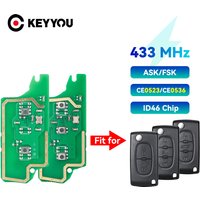 KEYYOU Remote Car Key Circuit Board 2/3 Button ASK FSK Fob For Peugeot 407 407 307 308 607 For Citroen C2 C3 C4 C5 CE0536 CE0523