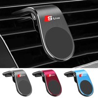 Car Magnetic L-shaped GPS Phone Holder Air Outlet Clip For Audi Q7 Q3 Q5 R8TT S5 S6 RS Sline Quattro A4 A5 A6 RS4 S3 RS5 RS6 RS7