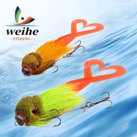 Weihe 1pcs deer hair mouse 21cm40g Luya long-throw sinking water hard bait fork tail fake bait fishing gear