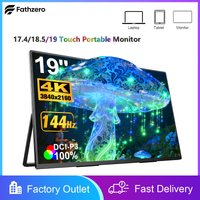 17.4/18.5/19 Inch Gaming Portable Monitor 4K 2160P 100Hz 144Hz HDR HDMI Type C for Phone,NS, PS5, XBOX, PC, Laptop Extend Screen