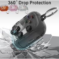 New for Air Pods 3 Pro Case with LockTransparent Cool Gaming Hard Case Built-in Phone Stand Shockproof Cover for AirPods 4 Pro