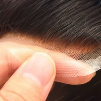 Men's Capillary Prosthesis 110%-130% density double knots soft swiss Lace With PU Q6 Base men toupee 100%European man human hair