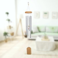 1PC 26 Inch Aluminum Wind Chime Outdoor Musical Hanging Decor With Wooden Tag Vintage Garden Balcony Patio Decoration Gift