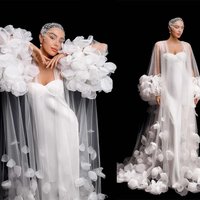 Luxury Wedding Veil Lace Edge Long Bridal Veil Full 3D Applique Cathedral One-Layer Bridal Veil Customized