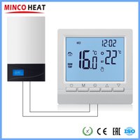 MINCO HEAT Programmable Gas Boiler Heating Temperature Regulator Hand Controller AA Battery Thermostat with Kid Lock