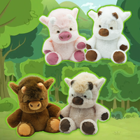 Running Cow Plush Toy Cartoon West Highland Calf Stuffed Doll Cow Animal Plushie Soft Pillow Sofa Decor Birthday Gifts
