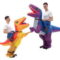 Latest hot selling funny adult inflatable riding dragon role-playing costume dinosaur gorgeous Halloween mascot party costume