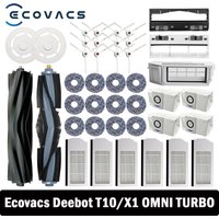 Ecovacs Deebot X1 OMNI / T10 OMNI Części zamienne do odkurzacza robota, gumowa / szczotka boczna, pokrywa, filtr Hepa, szmatka do mopa, worek na kurz