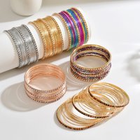 Textured Metal Bangles Set For Women Fashion Jewelry Heavy Trendy Styles Wholesales Accessories Party Gifts