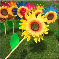 Colorful Sunflower Windmill Wind Turbine Garden Yard Decor For Lawn Garden Party Decoration Outdoor Camping Picnic
