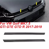 For VW Golf MK7.5 Golf GTI GTE GTD R 2017-2019 Sport Full Black Front Center Grille Insert Grill Mesh Cover Molding Trim Garnish
