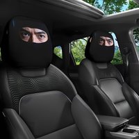 2Pcs Mysterious Eye Print Car Seat Headrest Covers Universal Fit Easy Install Remove Auto Decor