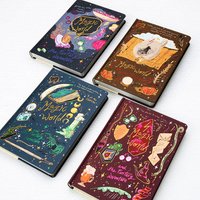 Beautiful Illustrations Magic World Notebook Retro Colorful Inner Pages Hardcover Diary Student Notebook