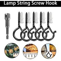 5-50PCS Q-type Safety Buckle Hook Ceiling Hook Plant Christmas Light Used For Hanging Outdoor String Lights Windproof Screw Hook