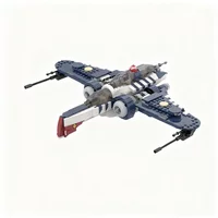 NEW 666PCS Star Battle Movie Muunilinst ARC 170 Space Fighter Model DIY Creative Display Assembly Building Blocks Gift 75402 Set