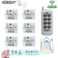 KEBIDU 433 Mhz RF Mini Wireless Remote Control Light Switch 1000M Ac220V 110V Relay Receiver Switch for Home Led Lamp Fan