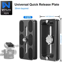 WEYLLAN FQ70 Arca Swiss Plate Quick Release Adapter Camera Mount Plate 1/4" Handle Screw Compatible with Arca Swiss Standard