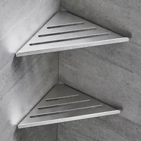 Storage Heavy-Duty Hollow Shampoo RackBathroom Shelf Corner Shower Shelf No Drilling 304 Stainless Steel Corner Organizer