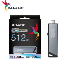Original ADATA Elite UE800 Type-C USB Flash Drive 128GB 256GB 512GB 1TB USB3.2 Gen 2 Metal Pendrive Up to 1000Mb/s pendrive usb