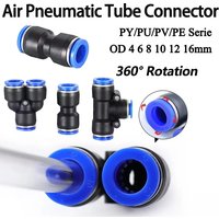 5/10pcs PY/PU/PV/PE Serie Pneumatic Fitting OD 4 6 8 10 12 16mmTube Connector Fittings Air Water Pipe Push In Hose Quick Couping
