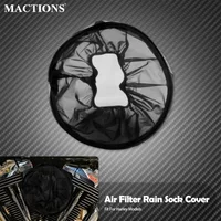 Motorrad Luftfilter Regen Socke Luftfilter Staub Proof Abdeckung Schwarz Für Harley Touring Glide FLHR Dyna Sportster XL Softail FLS