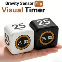 Productivity Timer Productivity Cube Timer Gravity Sensor LED Display 4 Preset Time Kids Time Management Kitchen Countdown Timer