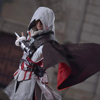 Hot Creed Cosplay Costume Ezio Assasin Connor Sweater Pants Coat 16 PCS Halloween Set For Man Women Kids Custom Made NM35