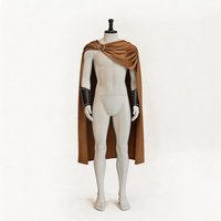 Roman Knight Spartan Cosplay Cloak Wristguard Costume Outfits Halloween Disguise Black Red Brown Cape Clothes Carnival Party