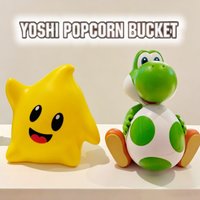 2026 New Official The Super Mario Galaxy Movie Yoshi Luma Led Light-Up Popcorn Bucket Collectible Figure Film-Related Products