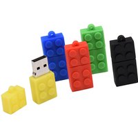 Spielzeug-Baustein-USB-Stick 64GB Silikon-Baustein-Pendrive Geschenk 32GB USB-Stick mit Echter Kapazität Baustein