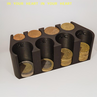 【X】Euro Coin Organizer Dispenser 2 Euro 1 Euro 50 Cent Holder Storage Box for Quick Money Handling in Cash Registers