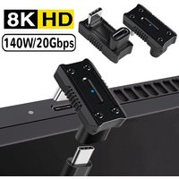 140W 20Gbps 8K Projection Fast Charging Adapte Type C Male To Female Converter for Switch 2 ROG Ally Steam Deck Game Accessories