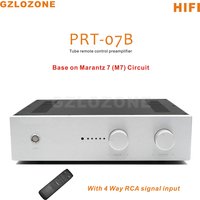 HIFI PRT-07B Tube Remote Control Preamplifier With 4 Way RCA Signal Input Base On Marantz 7 (M7) Circuit