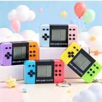 Color Block Mini Tetris Game Console Keychain, Pocket Sized Retro Electronic Game Ornament for Daily Fun & Tiny Surprise Present