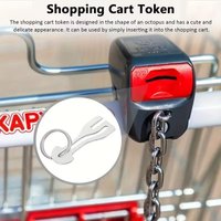 3-Piece Stainless Steel Shopping Cart Token Key Ring Reusable Shopping Cart Stainless Steel Chain Beer Bottle Cap Opener