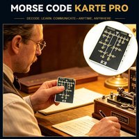 Morse Code Trainer Card PCB Style Interactive Learning Tool Encryption Language Practice Device for Wireless Radio Supplies