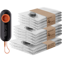 ZESTAW WOREK KOMPRYWYŻSZAJĄCYCH POWIETRZĘ FLEXTAIL X VOLLYC NANO BAG SET AT - Worki do kompresji próżniowej z odsysaniem -55kPa, worki oszczędzające miejsce do przechowywania ubrań w domu