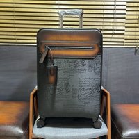 DIMY 2025 genuine leather fabric suitcase luggage universal wheels business men's boarding case travel suitcase