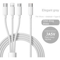 100W USB C to type C Cable Charger Cord 3 in 1 USB C For iPhone 15 Huawei Samsung Wire 5A Fast Charging Cord Type C Data Cable