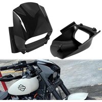 Motorcycle Light Black Front Headlight Fairing Cover For Harley M8 Softail Fat Bob FXFB FXFBS 2018-2022 2021 2020 2019