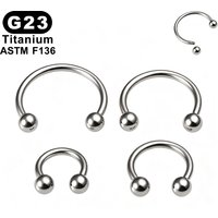 1/10pcs G23 Titanium ASTM F136 Circular Piercing Ring Nose Septum Ring Lip Eyebrow Cartilage Tragus Daith Helix Piercing Jewelry