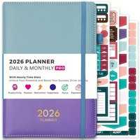 A5 English Planner Notebook 2026 Calendar Yearly Monthly Weekly Pages for Office Efficiency School and Daily Planning