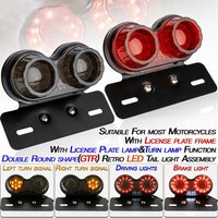 Motorcycle LED Taillight 12V Custom Motorbike Rear Stop Brake Lamp License Plate Light Turn Signal Indicators Universal For BMW