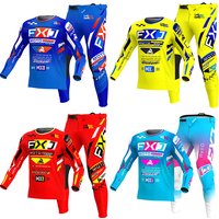 AliExpress NEW 2025 FXJ yellow enduro motocross gear set mx jersey pants green motorbike clothing mtb carracing suit Off Road equipment