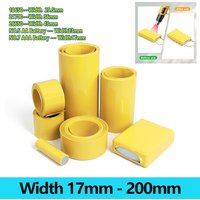 Yellow PVC Heat Shrink Tube Width 17mm ~ 200mm Waterproof Insulated 18650 Battery Pack Wrap Cable Sleeve Lithium Film Case